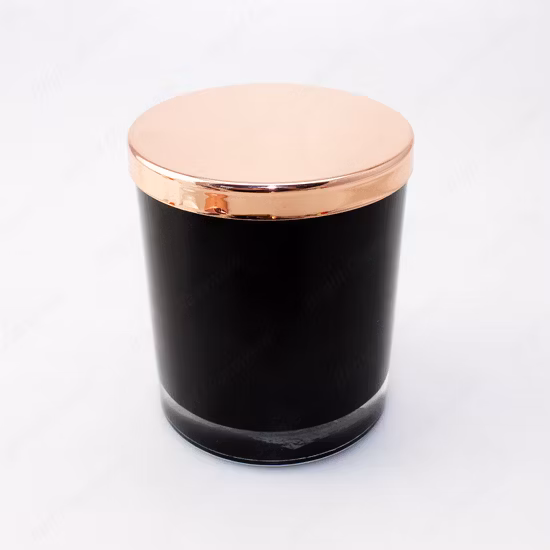 Portacandele in vetro metallo oro rosa personalizzato
